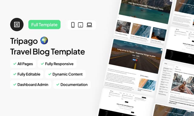 Tripago Travel Blog Template